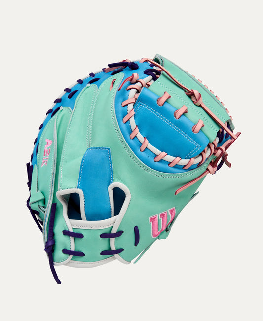 Wilson 2025 Fall A2K 1734 Sea/Sky Blue 34.00" Baseball Catcher's Mitt WBW10347634