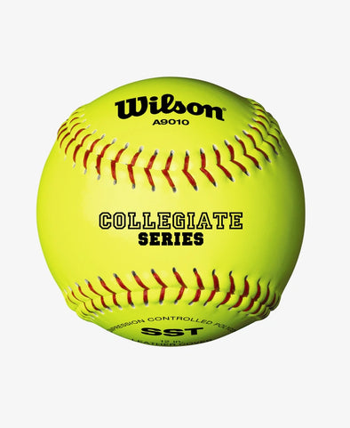 Wilson A9010 Collegiate High School Leather Polycore Faspitch Softballs Dozen