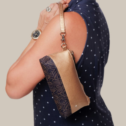 Golden Era Wristlet with Removeable Strap