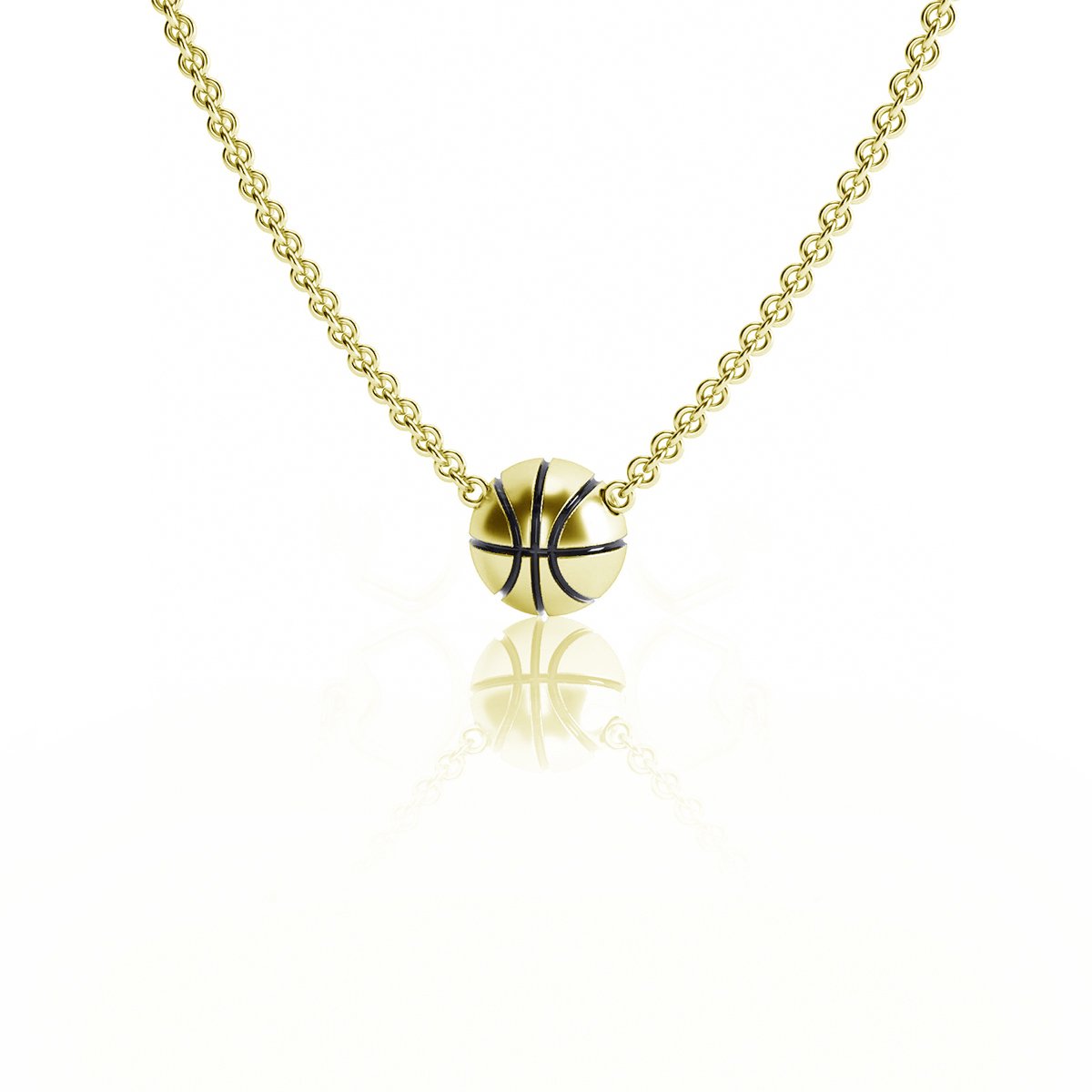 Basketball Pendant Necklace - Gold