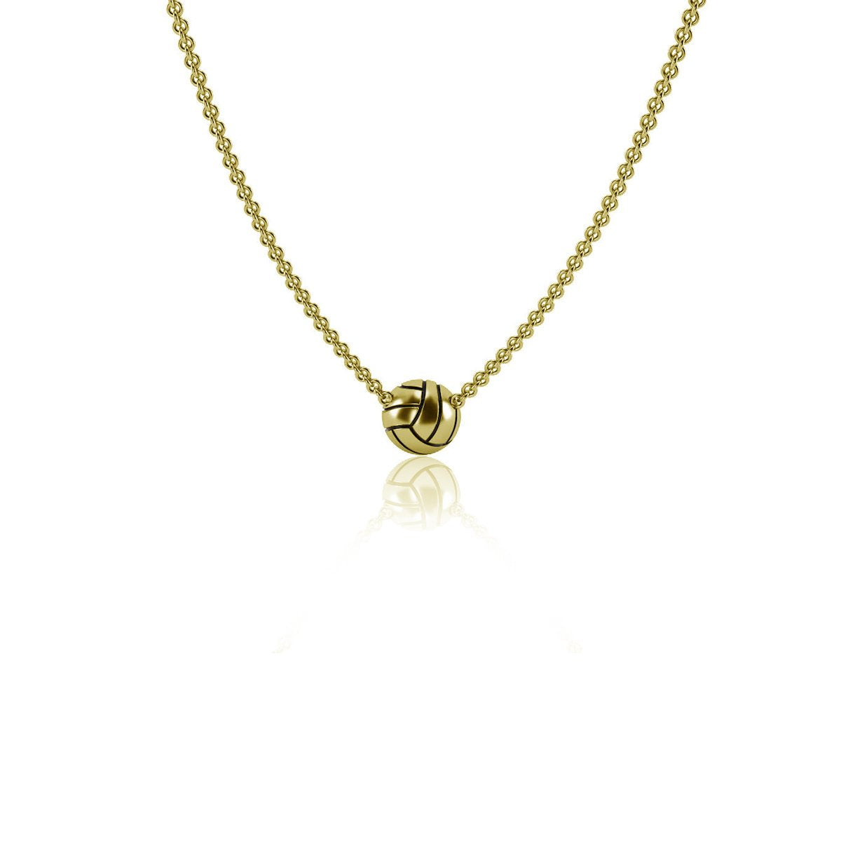 Volleyball Pendant Necklace - Gold