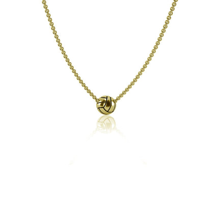 Volleyball Pendant Necklace - Gold