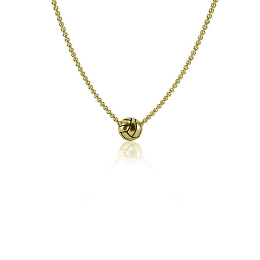 Volleyball Pendant Necklace - Gold