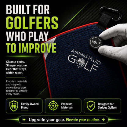 Magna-Anchor™ Magnetic Golf Towel – Stubby (16×24)