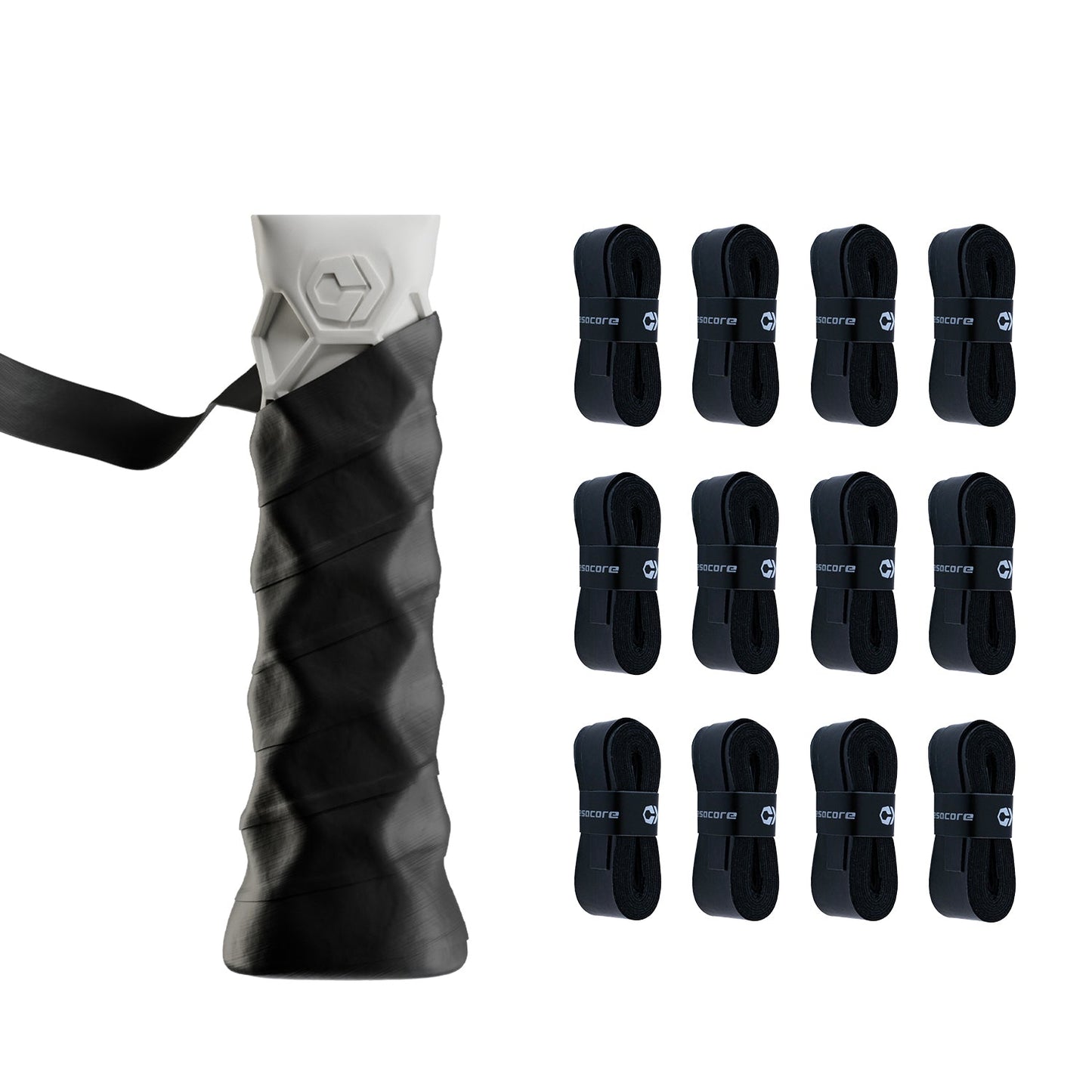 Hesacore Hesatac Overgrip – Black (6 & 12 Pack)