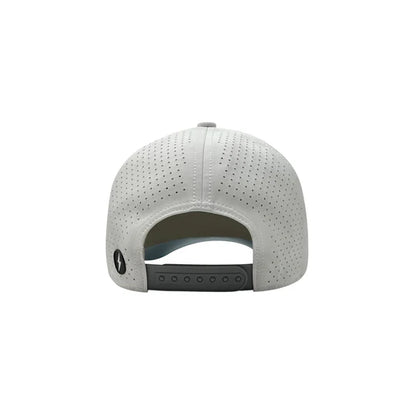Bruce Bolt Classic 6-Panel Snapback Hat - White w/ Black Bolt