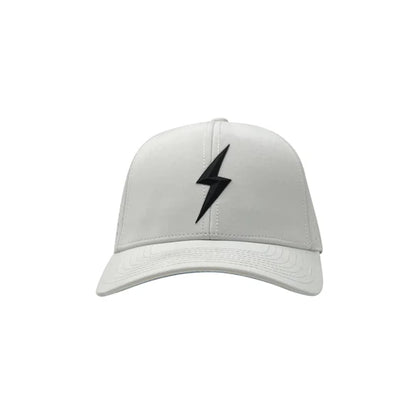 Bruce Bolt Classic 6-Panel Snapback Hat - White w/ Black Bolt