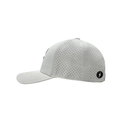 Bruce Bolt Classic 6-Panel Snapback Hat - White w/ Black Bolt