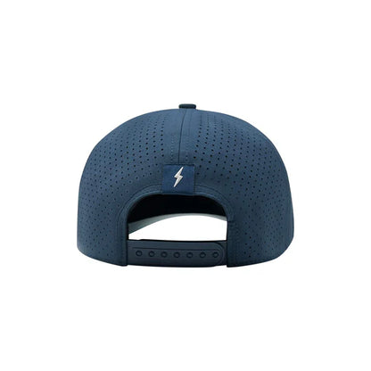 Bruce Bolt Standard 5-Panel Snapback Hat - Navy w/ White Bolt