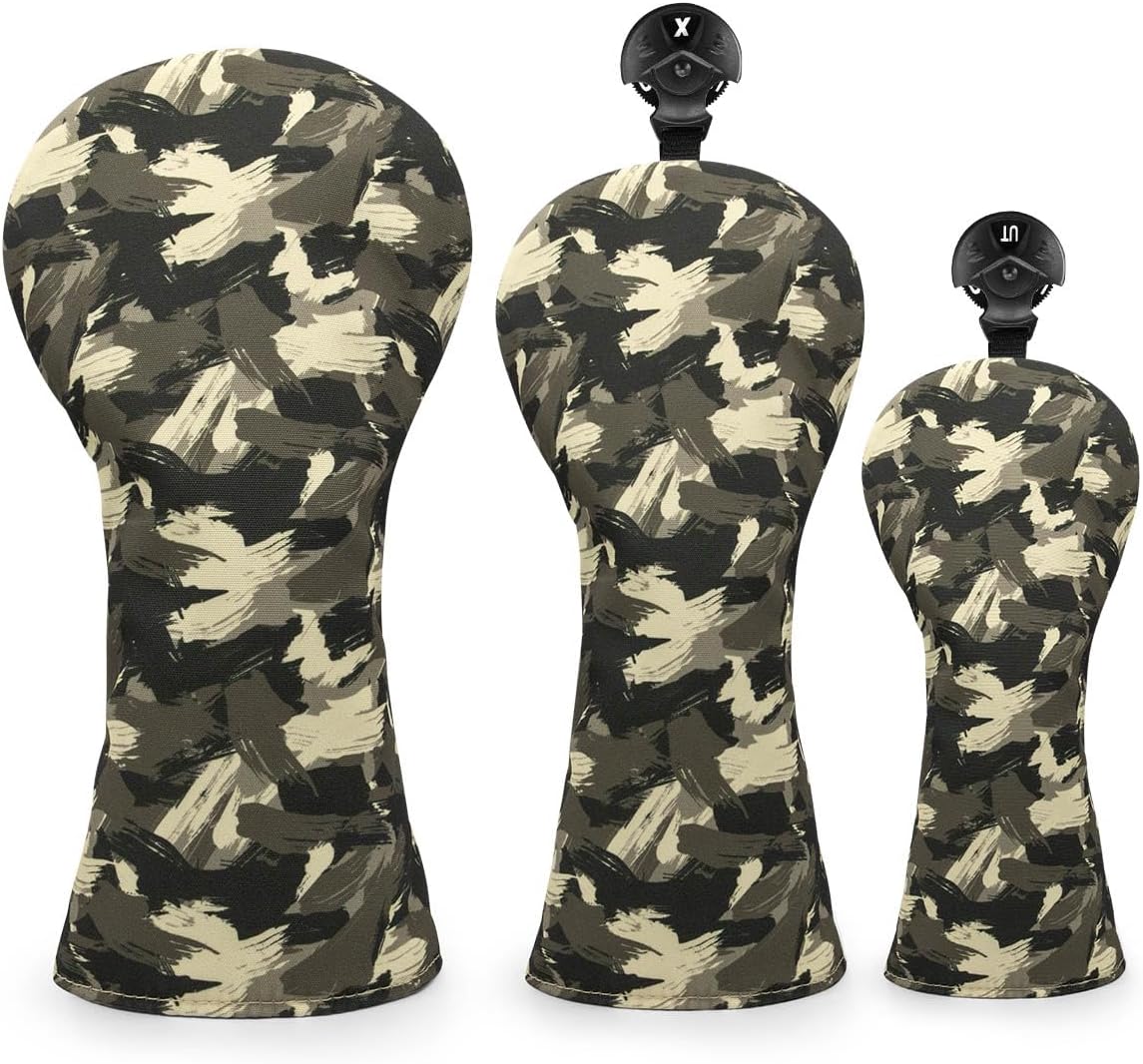 Camo Golf Headcover | Rugged Woodland Pattern + Soft-Lined Protection