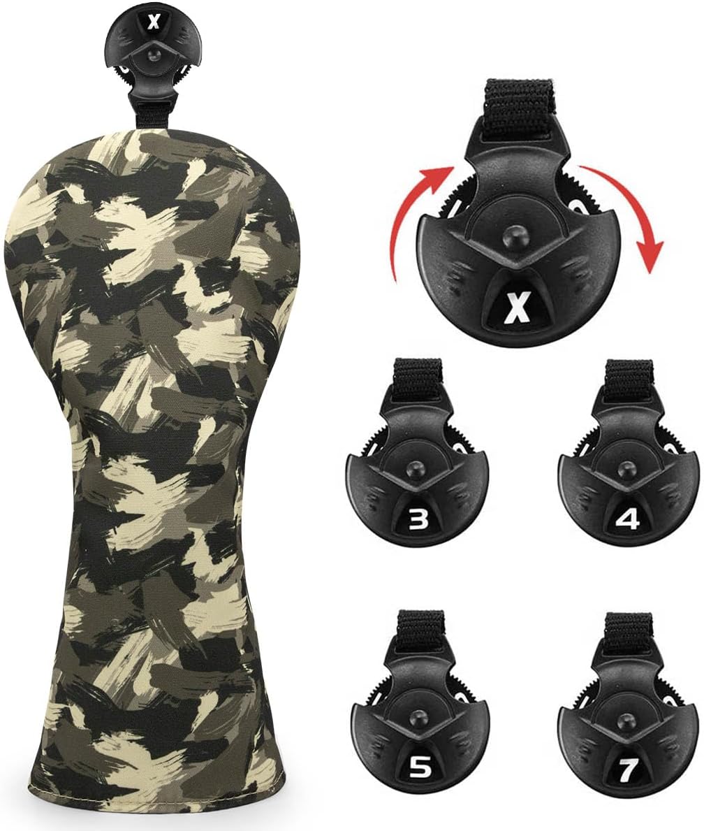 Camo Golf Headcover | Rugged Woodland Pattern + Soft-Lined Protection