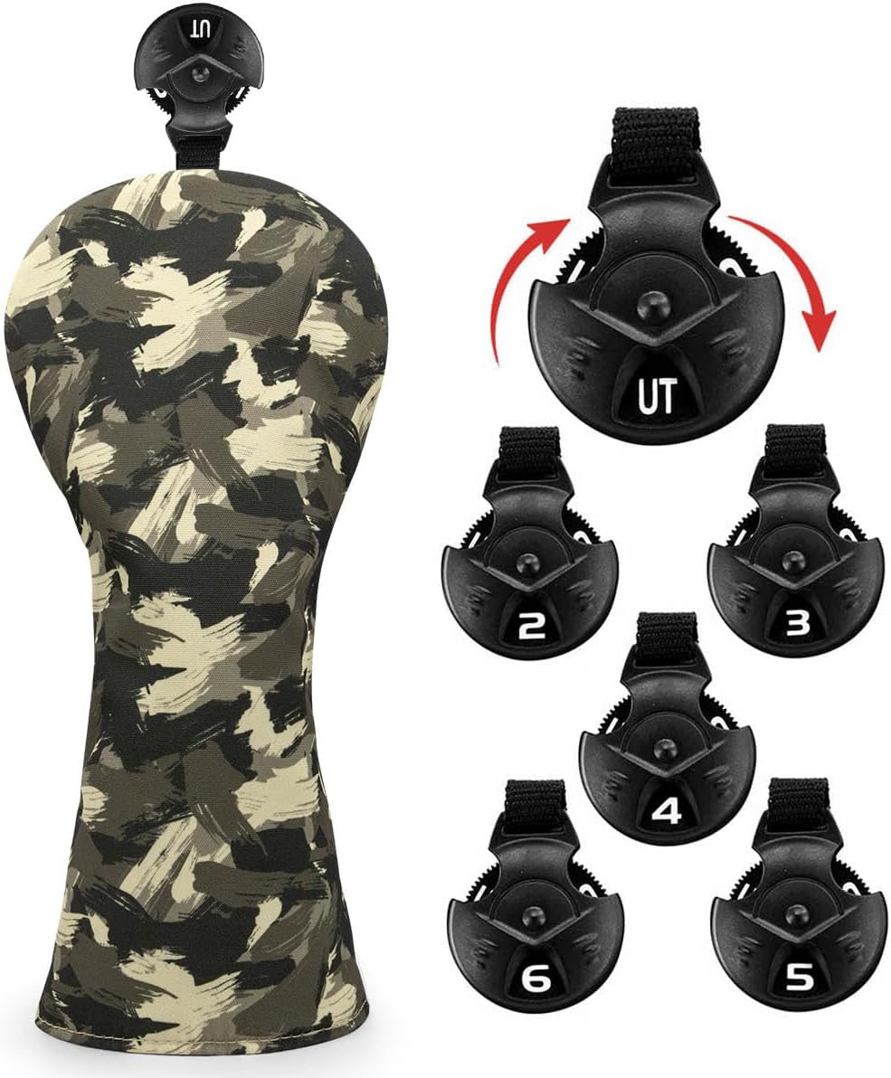 Camo Golf Headcover | Rugged Woodland Pattern + Soft-Lined Protection