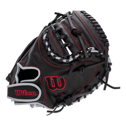 Wilson A700 Black/Silver/Red CM 32.50" Baseball Catcher's Mitt WBW101432325