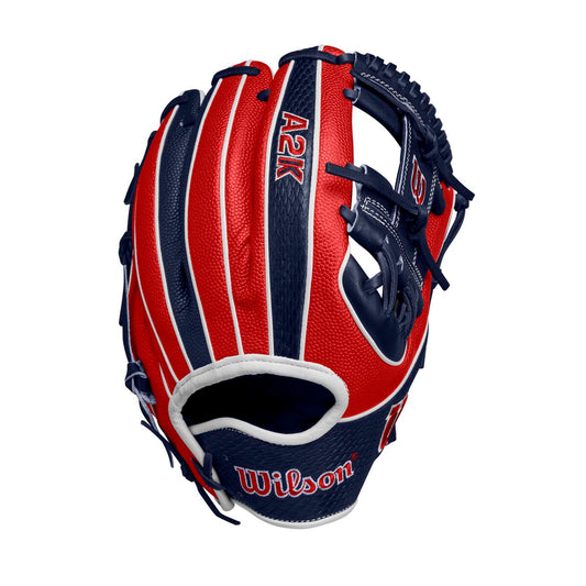 Wilson 2024 Fall A2K 1724SS Red/Navy 11.75" Baseball Glove WBW1026171175