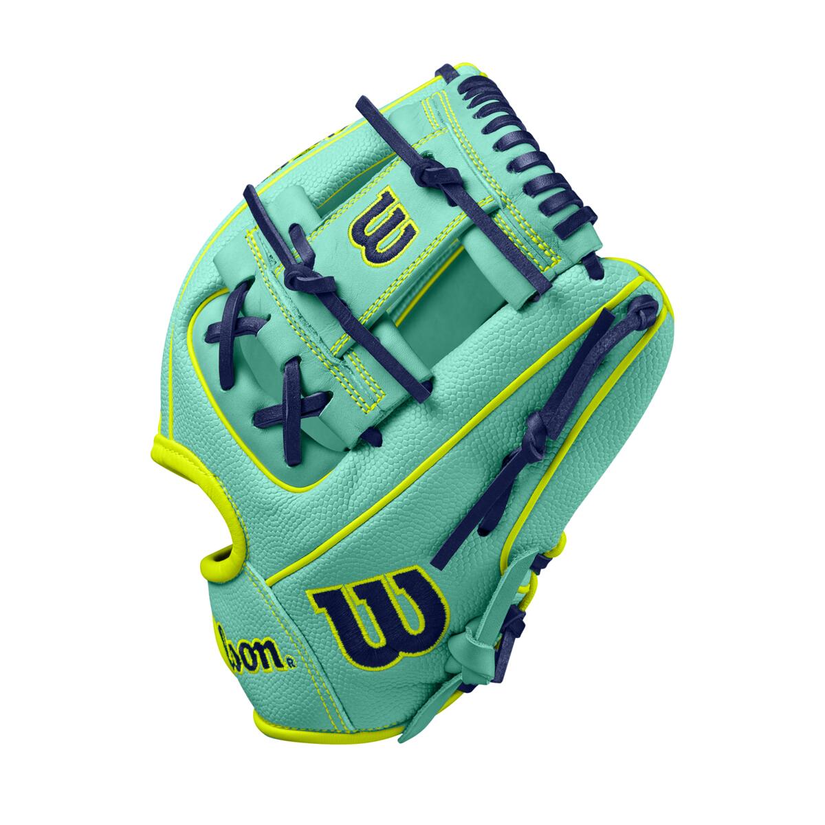 Wilson 2024 Fall A2000 DP15SS Seafoam/Optic 11.5" Baseball Glove WBW102275115