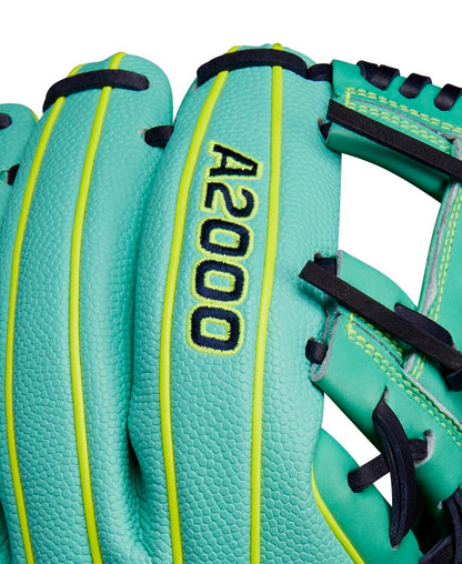 Wilson 2024 Fall A2000 DP15SS Seafoam/Optic 11.5" Baseball Glove WBW102275115