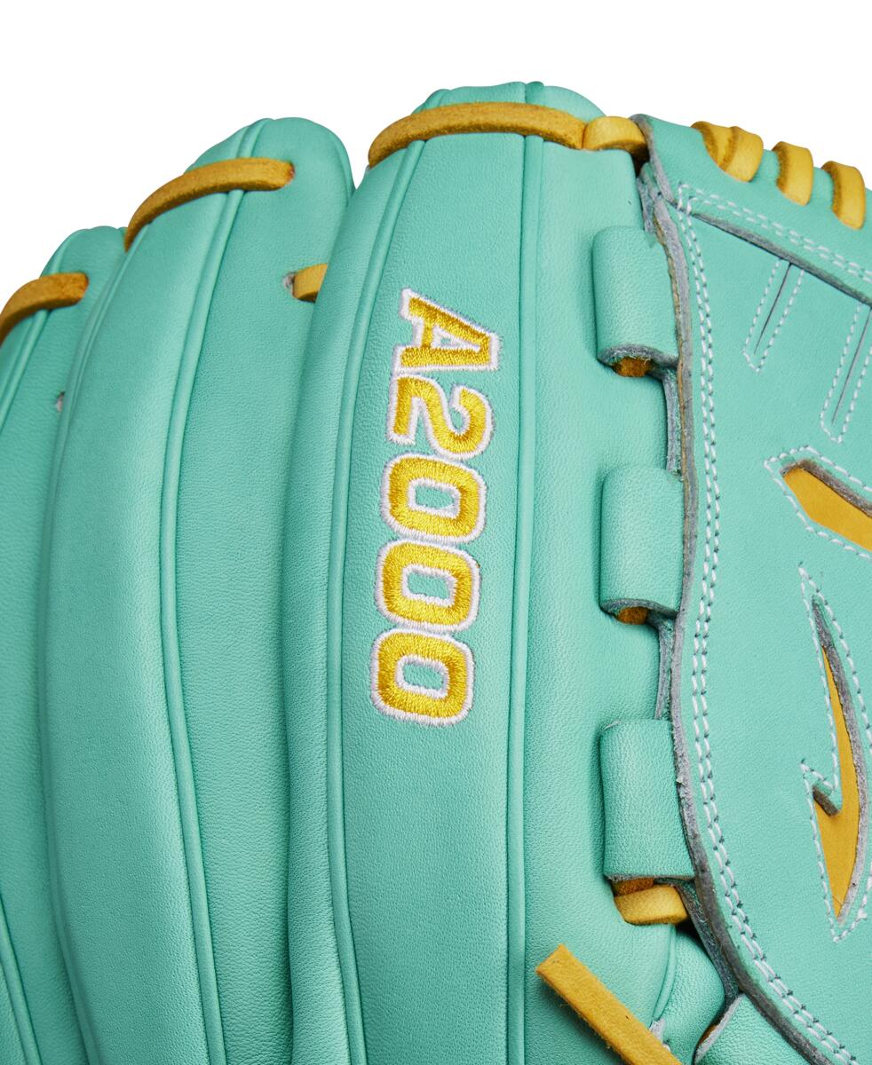Wilson 2024 Fall A2000 B23 Seafoam/Yellow 12" Baseball Glove WBW10227012