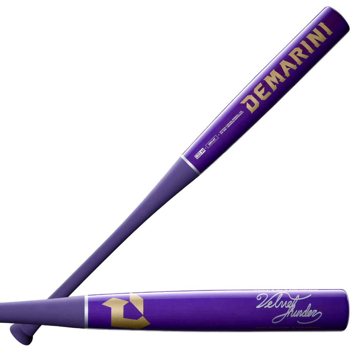 DeMarini 2027 Velvet Thunder D54 Wood Composite BBCOR Baseball Bat