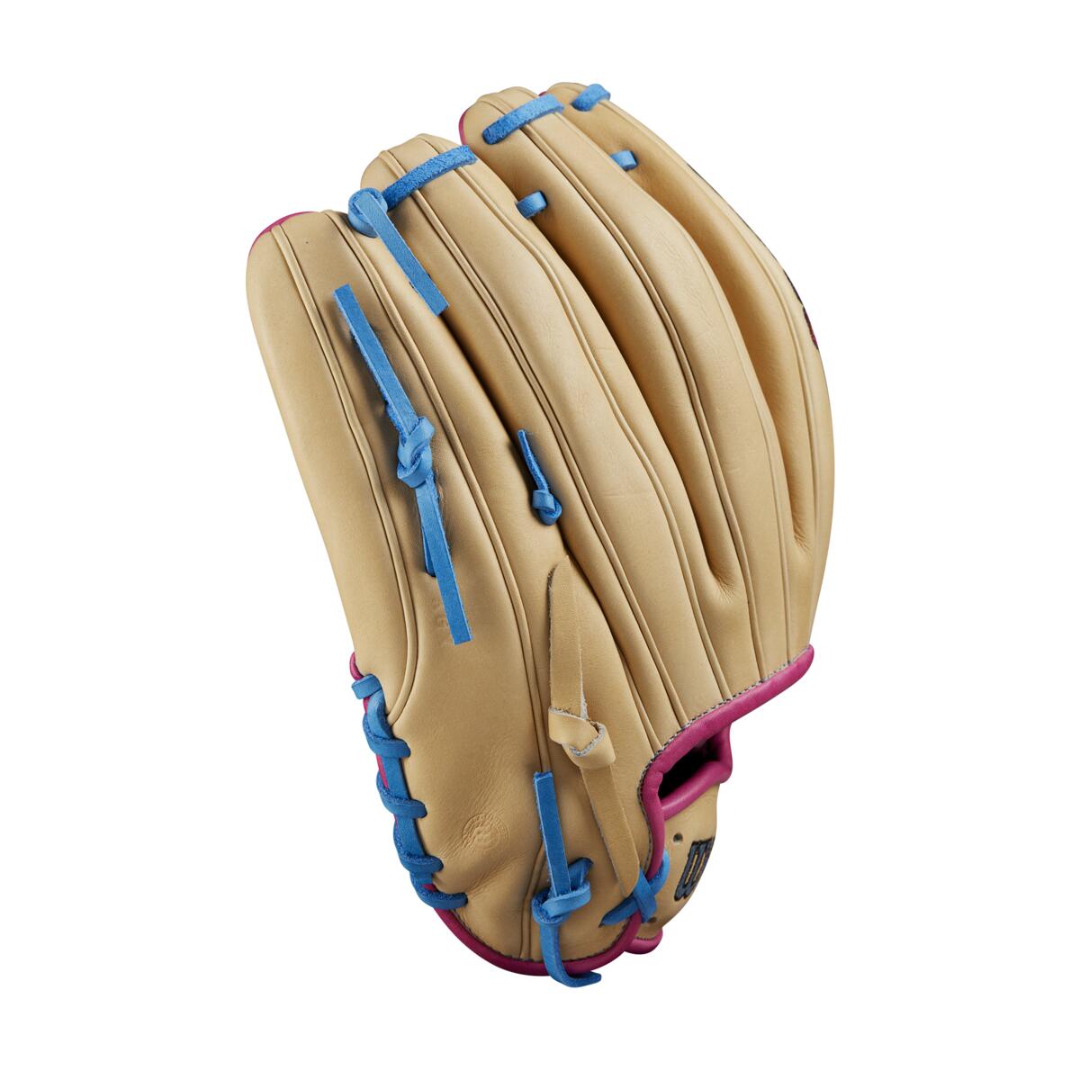 Wilson A2000 2024 AUGUST GOTM B23 Sky Blue/Pink 12.00" Baseball Glove: WBW10278812