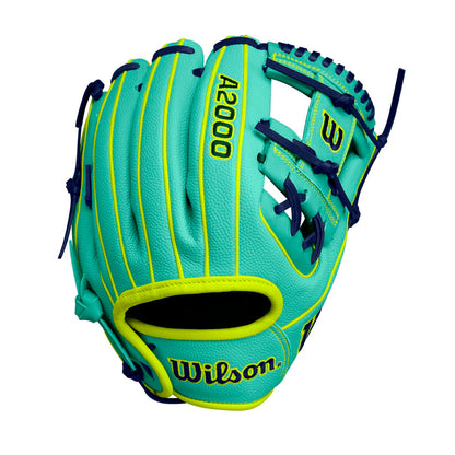 Wilson 2024 Fall A2000 DP15SS Seafoam/Optic 11.5" Baseball Glove WBW102275115