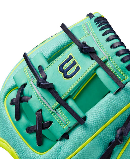 Wilson 2024 Fall A2000 DP15SS Seafoam/Optic 11.5" Baseball Glove WBW102275115