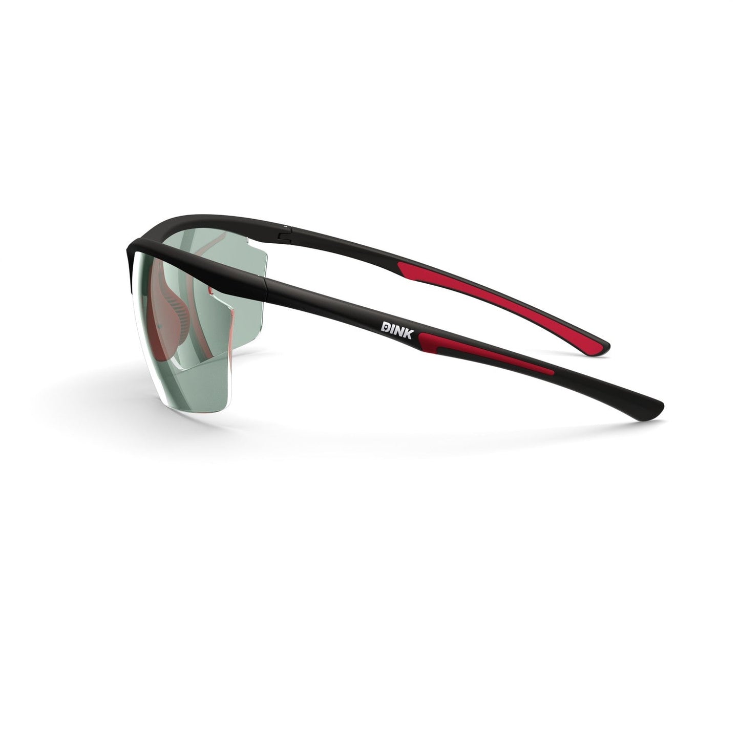 Daytona Petite Large Pickleball Sunglasses - Black/Red