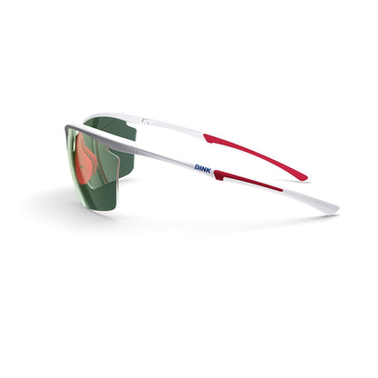 Daytona Petite Large Sunglasses - White/Red