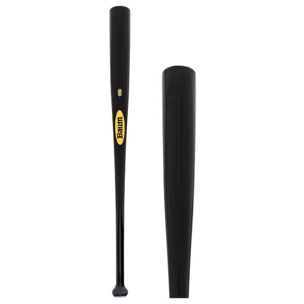 Baum Bat Standard Gold Stock Black Maple Wood Baseball Bat -3 BBMSGSTKPRO3-BK