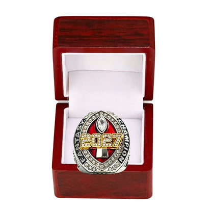 2027 Fantasy Football Championship Ring Replica – with Color Enamel Design