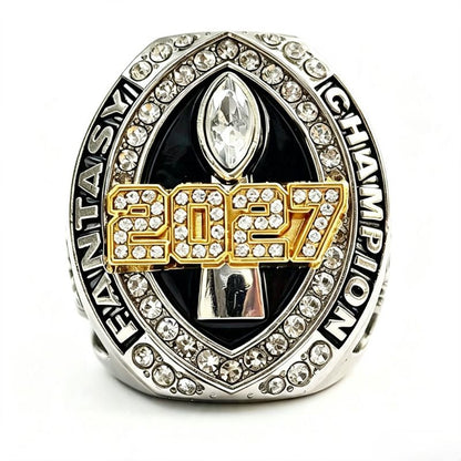 2027 Fantasy Football Championship Ring Replica – with Color Enamel Design