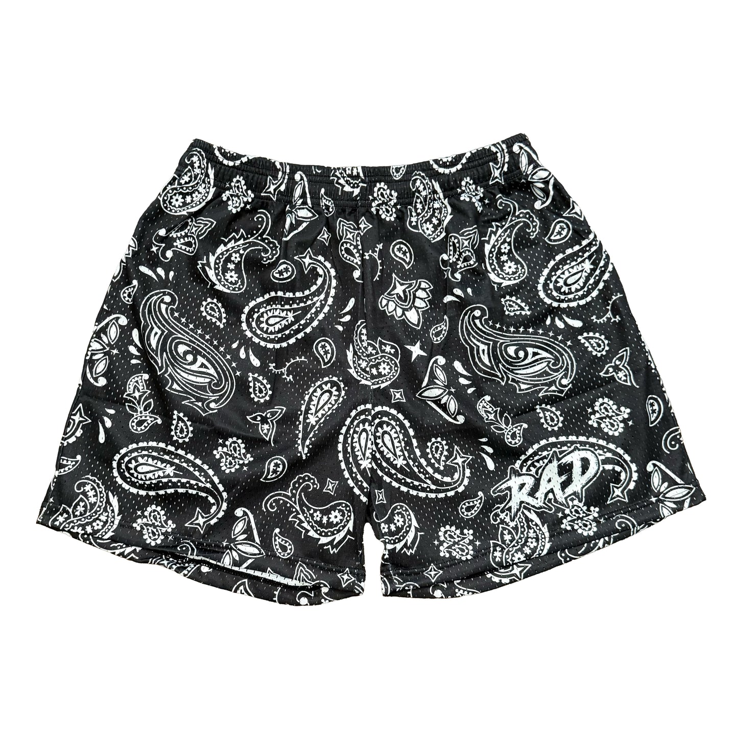 RAD - "Black/White Bandana" 5" Inseam Shorts