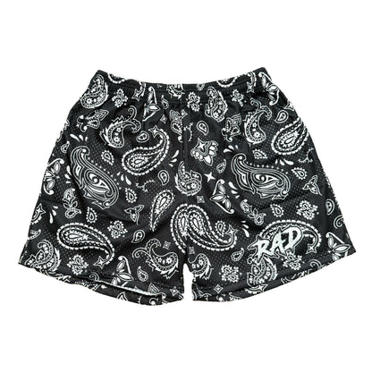 RAD - "Black/White Bandana" 5" Inseam Shorts