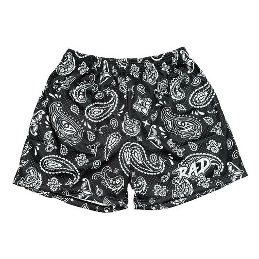 RAD - "Black/White Bandana" 5" Inseam Shorts