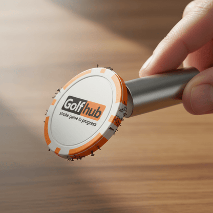 “Golfhub – Stroke Game in Progress” Golf Ball Marker Poker Chip
