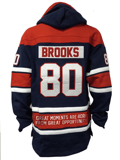 Herb Brooks Miracle on Ice 1980 Vintage Navy Lace Hoodie