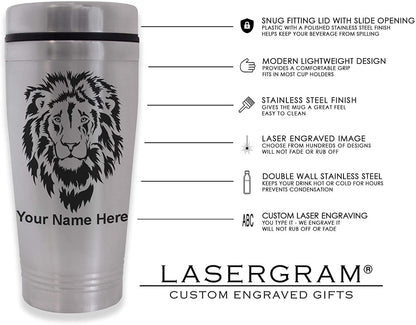 Commuter Travel Mug, Baseball Ball, Personalized Engraving Included