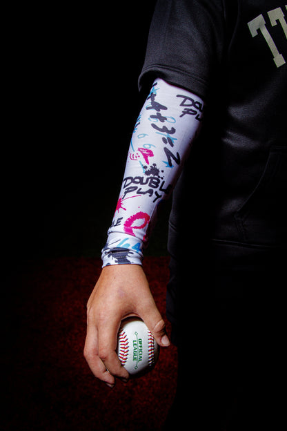 Arm Sleeve - Adult - Turn Two - White
