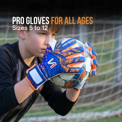 Mana Blue and Orange Goalkeeper Gloves