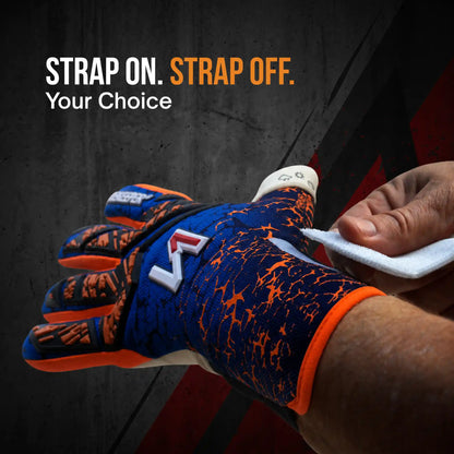 Mana Blue and Orange Goalkeeper Gloves