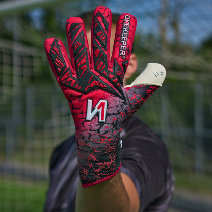 Mana Red and Black Goalkeeper Gloves