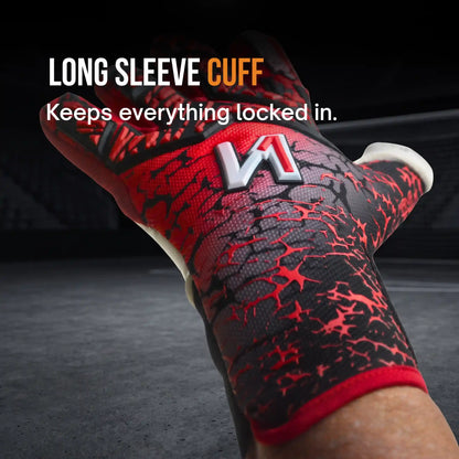 Mana Red and Black Goalkeeper Gloves