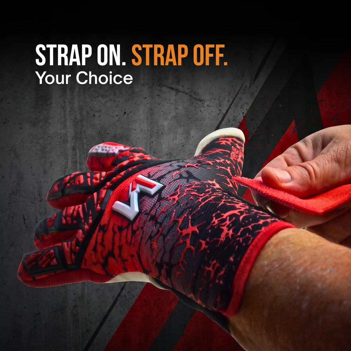 Mana Red and Black Goalkeeper Gloves