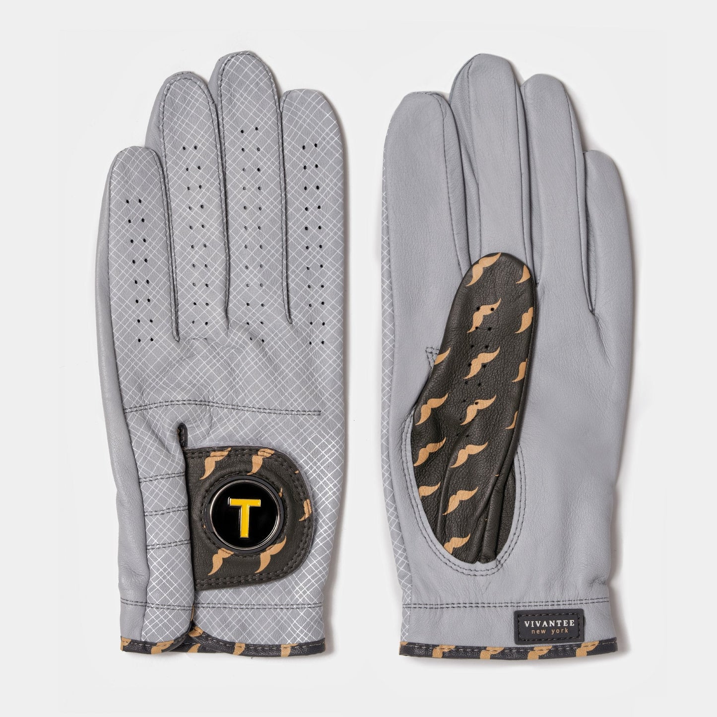 Wooly-Burg | Men's Mustache Patterned Golf Glove