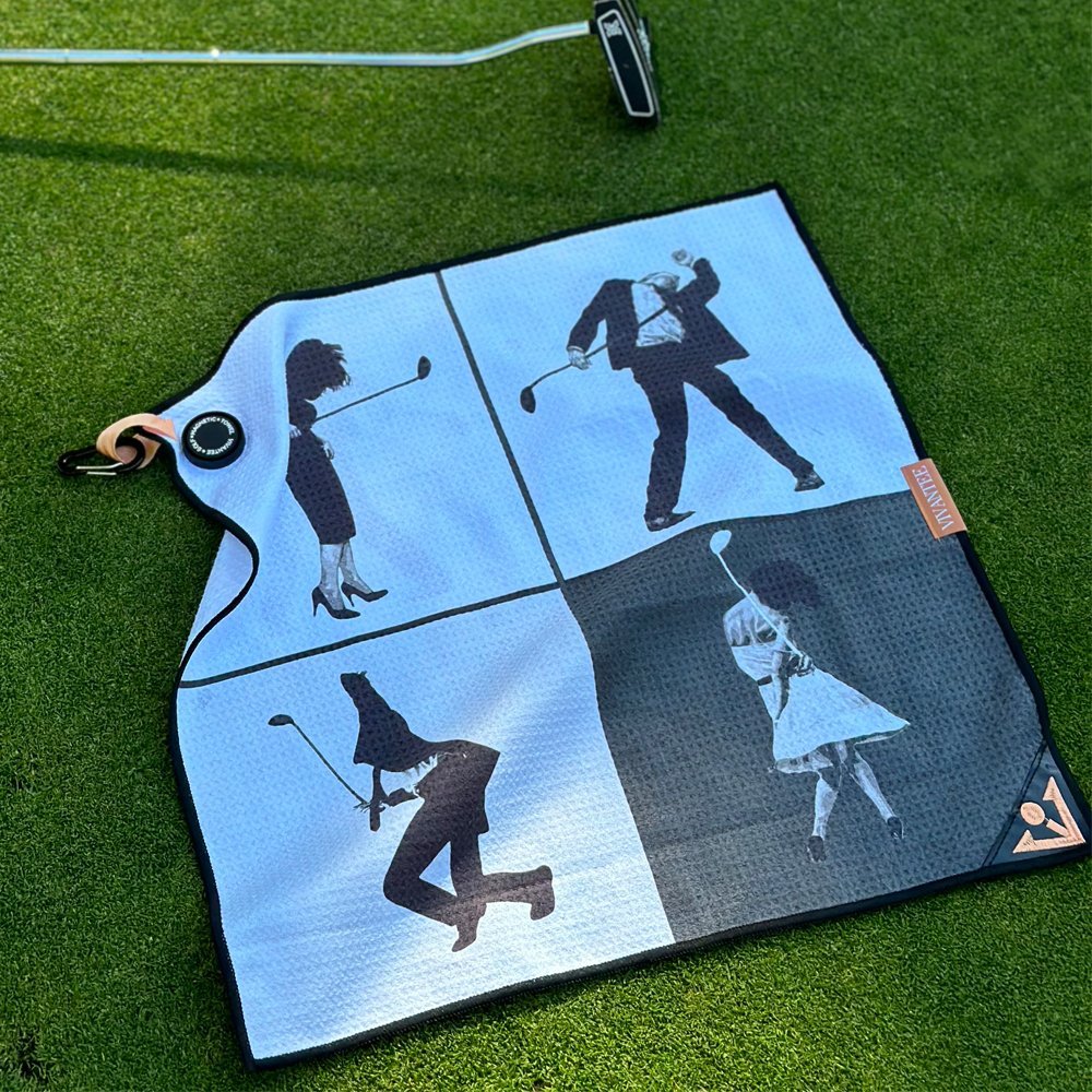 Metro Moves | Black Magnetic Golf Towel