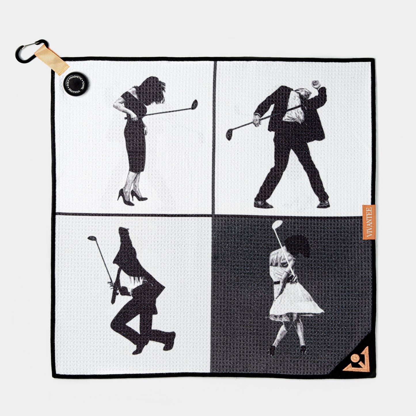Metro Moves | Black Magnetic Golf Towel