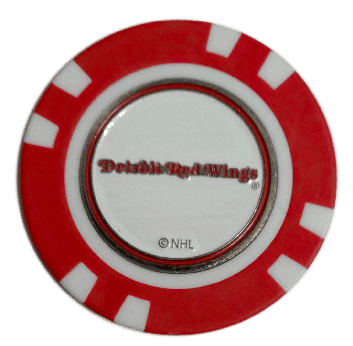 Officially Licensed Detroit Red Wings Poker Chip Golf Ball Marker