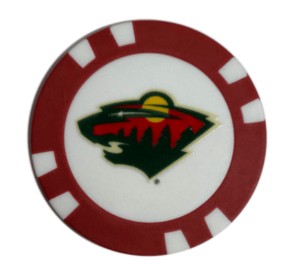 Officially Licensed Minnesota Wild Poker Chip Golf Ball Marker