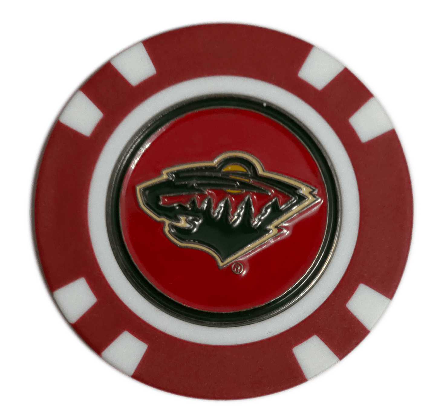 Officially Licensed Minnesota Wild Poker Chip Golf Ball Marker