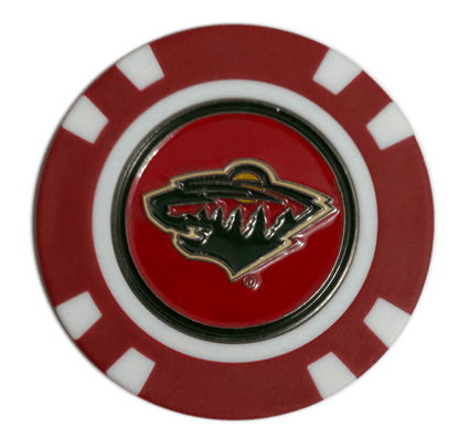 Officially Licensed Minnesota Wild Poker Chip Golf Ball Marker