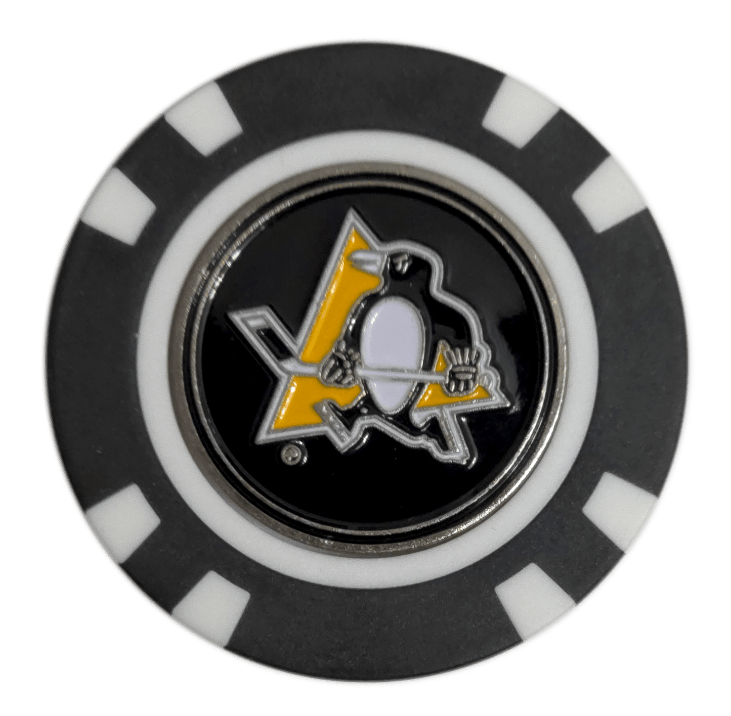 Officially Licensed Pittsburgh Penguins Poker Chip Golf Ball Marker